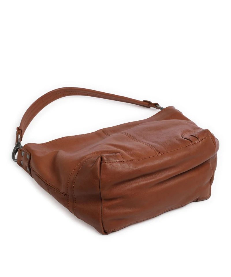 The Chesterfield Brand Washed Waxed Cow Lucy Bolso de hombro cognac