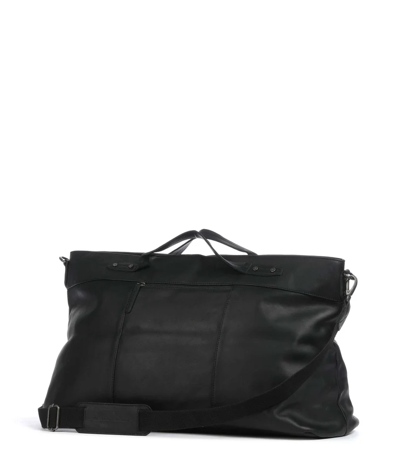The Chesterfield Brand Wax Pull Up Cow Mark Bolsa de fin de semana black