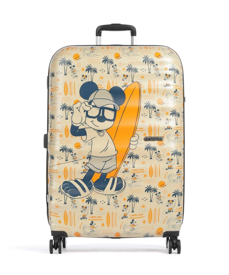 American Tourister Wavebreaker Disney Maleta con 4 ruedas mickey super surfer
