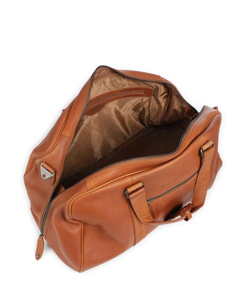 The Chesterfield Brand Wax Pull Up Cow Rivaro Bolsa de fin de semana cognac
