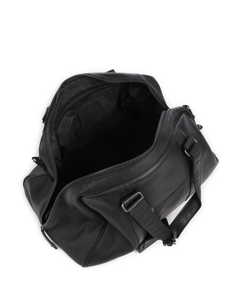 The Chesterfield Brand Wax Pull Up Cow Volenza Bolsa de fin de semana black