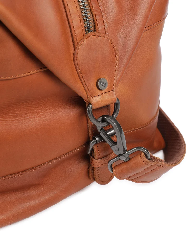 The Chesterfield Brand Wax Pull Up Cow Portsmouth 2 Bolsa de fin de semana cognac