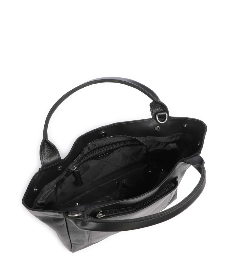 The Chesterfield Brand Wax Pull Up Cow Tenara Bolso de hombro black