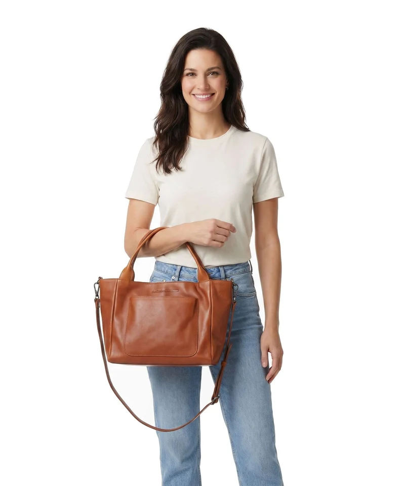 The Chesterfield Brand Wax Pull Up Cow Tenara Bolso de hombro cognac