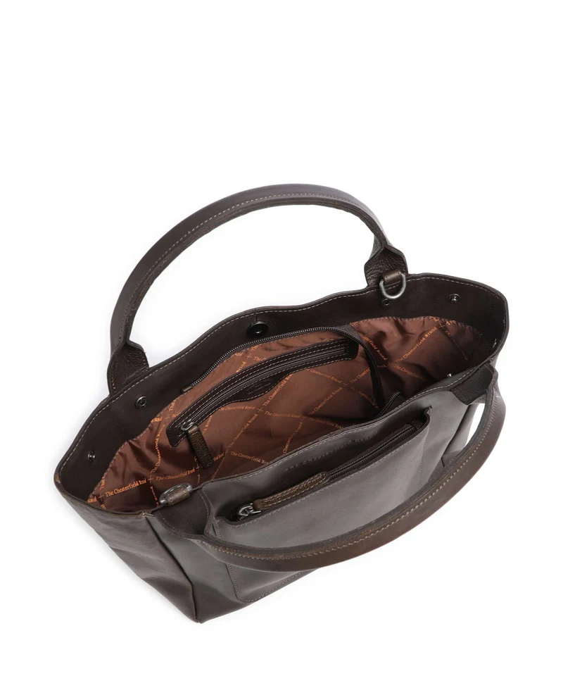 The Chesterfield Brand Wax Pull Up Cow Tenara Bolso de hombro brown