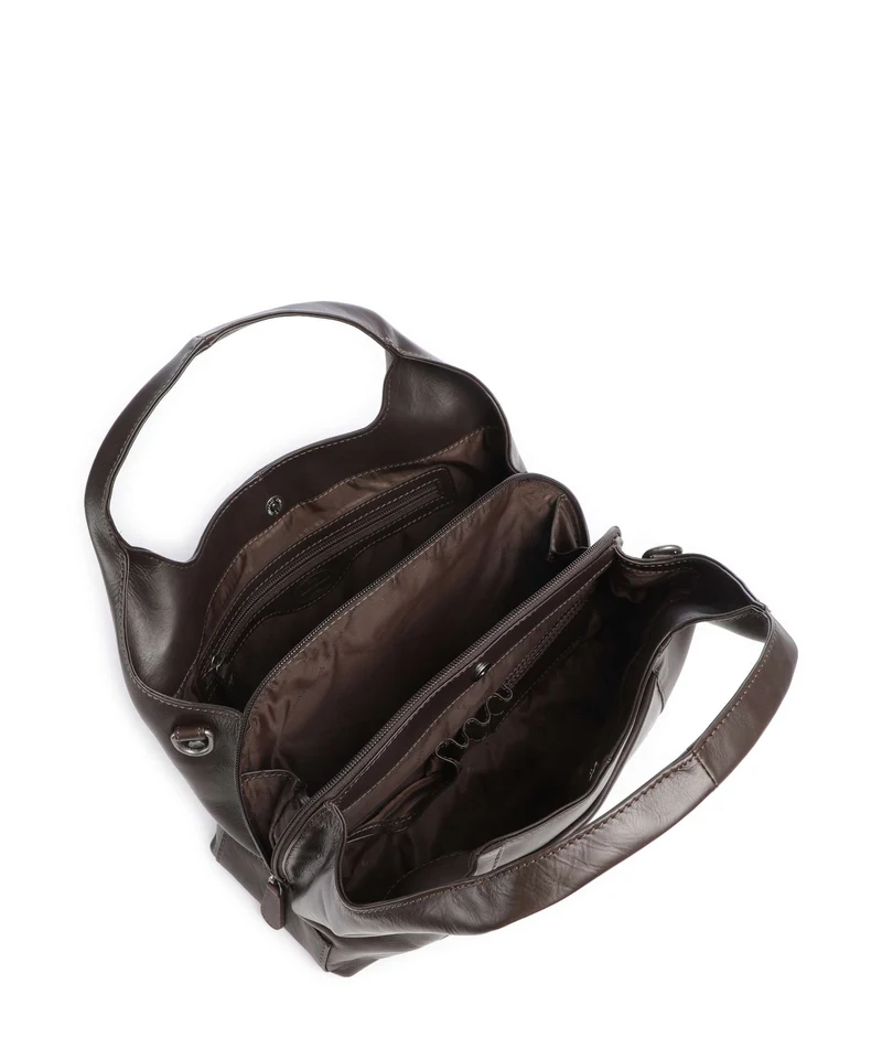 The Chesterfield Brand Wax Pull Up Cow Salina Bolso de mano brown