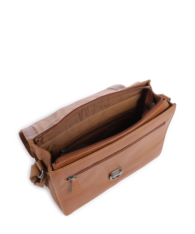 The Chesterfield Brand Wax Pull Up Cow Lunor Bolso de hombro cognac