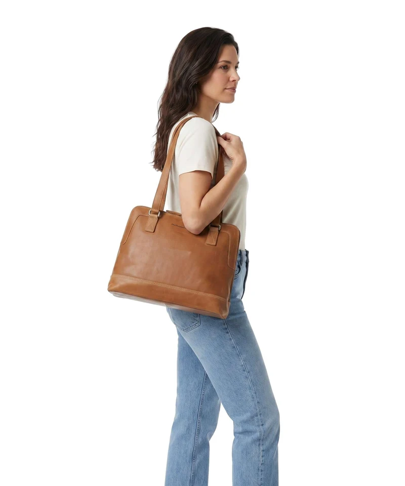 The Chesterfield Brand Wax Pull Up Cow Seron Bolso de hombro cognac