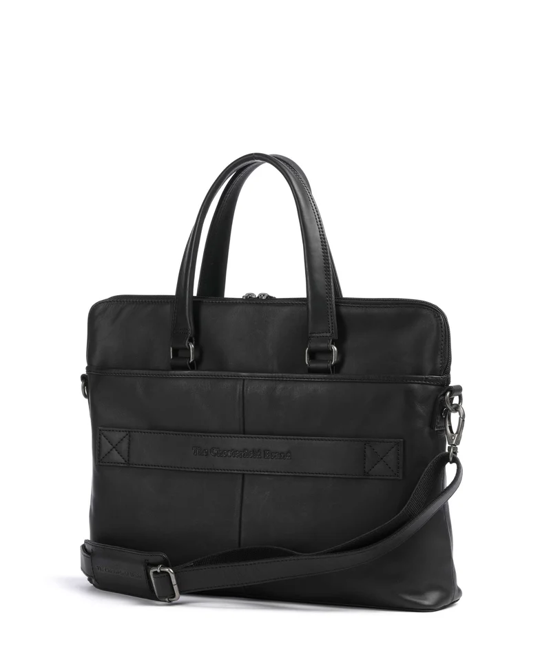 The Chesterfield Brand Wax Pull Up Cow Elvas Bolso para portátil black