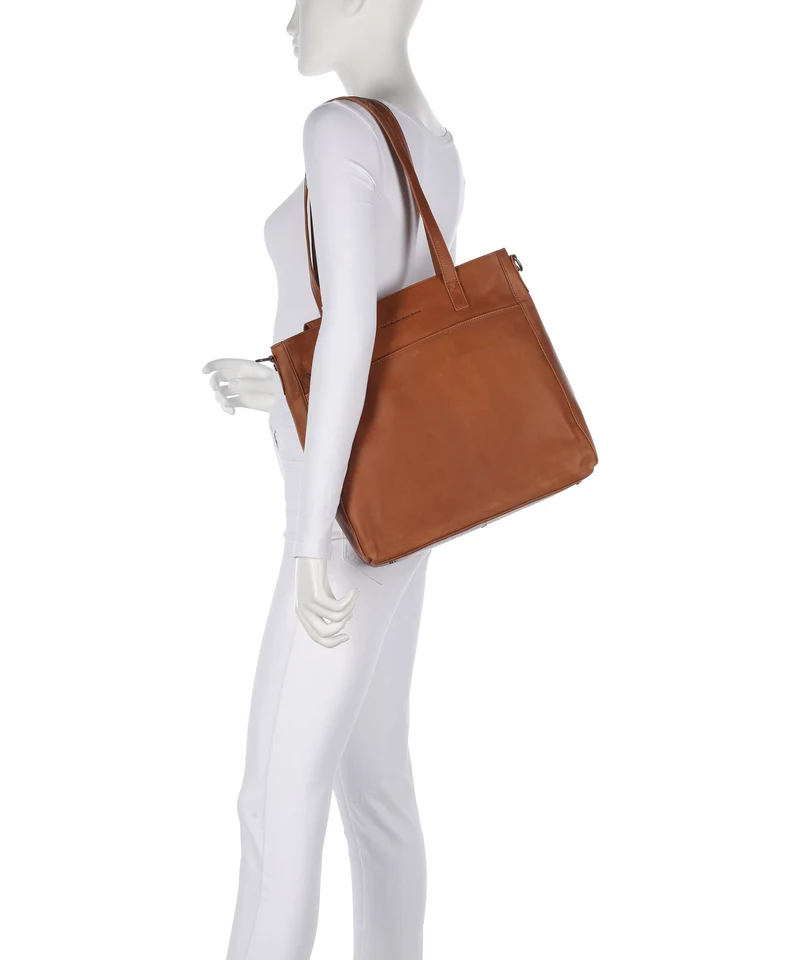 The Chesterfield Brand Wax Pull Up Cow Mosel Bolsa shopping cognac