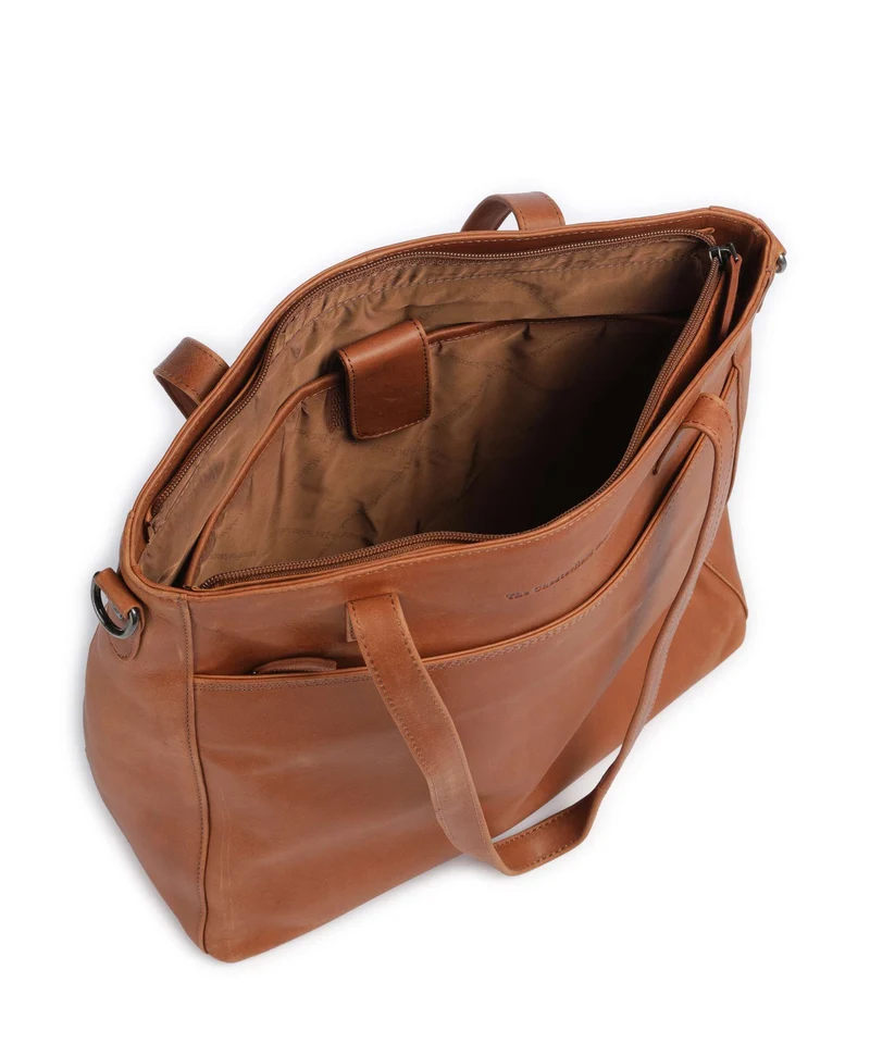 The Chesterfield Brand Wax Pull Up Cow Mosel Bolsa shopping cognac