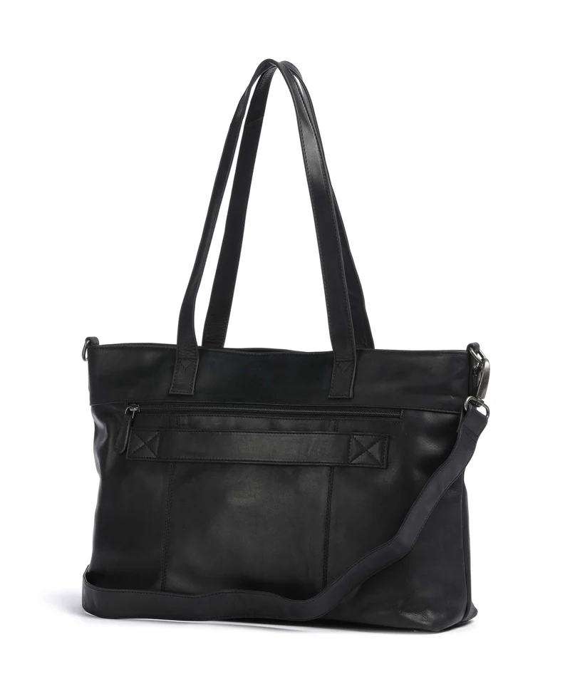 The Chesterfield Brand Wax Pull Up Cow Osira Bolsa shopping black