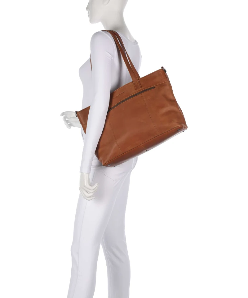 The Chesterfield Brand Wax Pull Up Cow Osira Bolsa shopping cognac