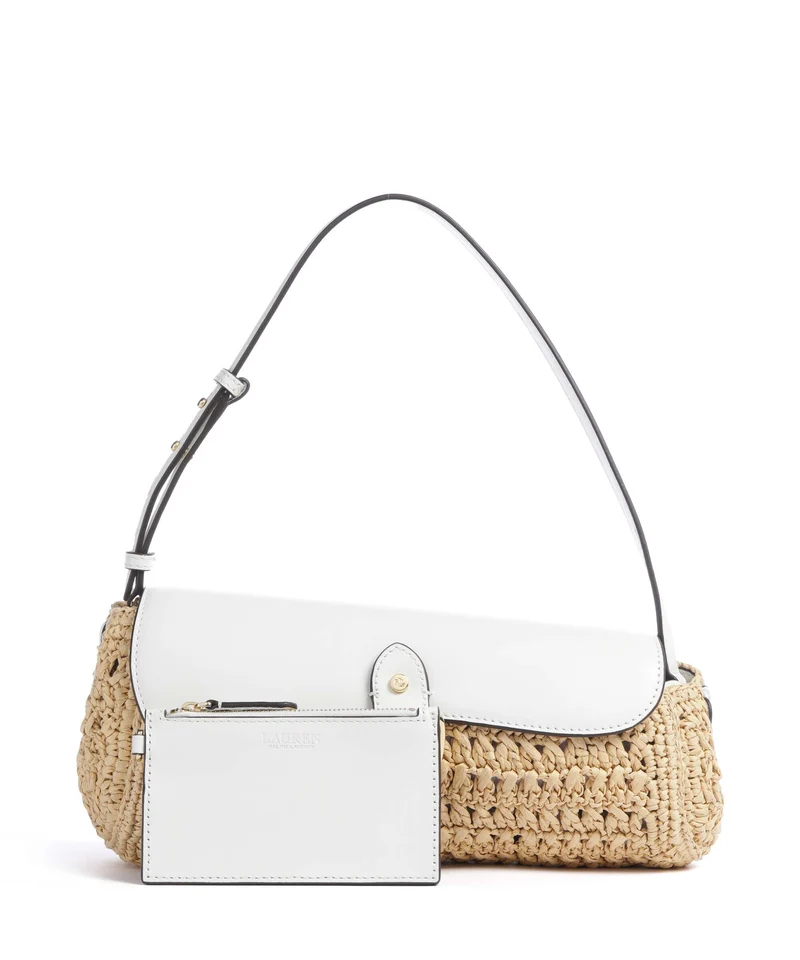 Lauren Ralph Lauren Tasha Medium Bolso de hombro natural/white
