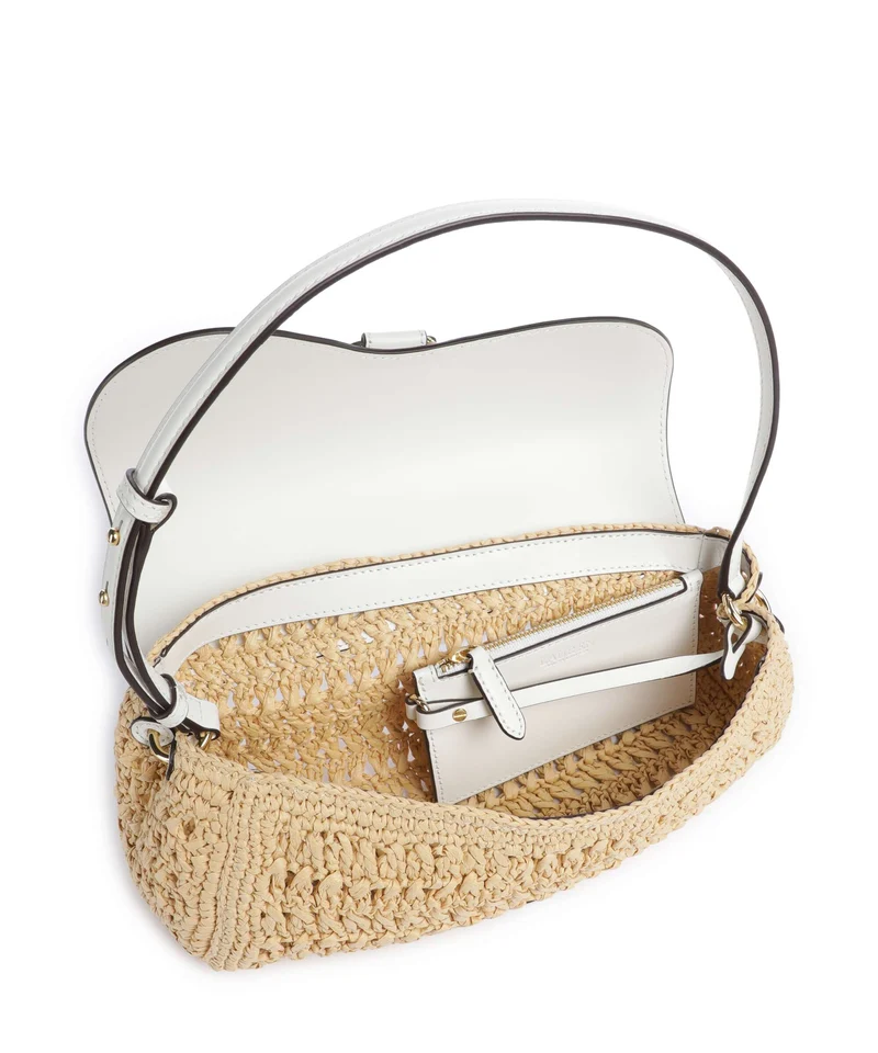 Lauren Ralph Lauren Tasha Medium Bolso de hombro natural/white