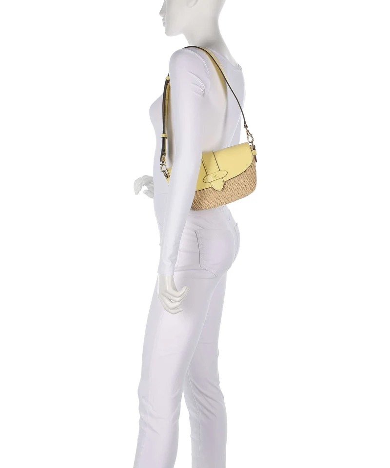 Lauren Ralph Lauren Lynden Small Bolso de hombro natural/lemon sorbet