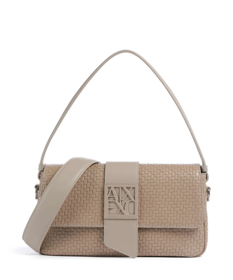 Armani Exchange Susy Soft Woven Bolso de hombro sand