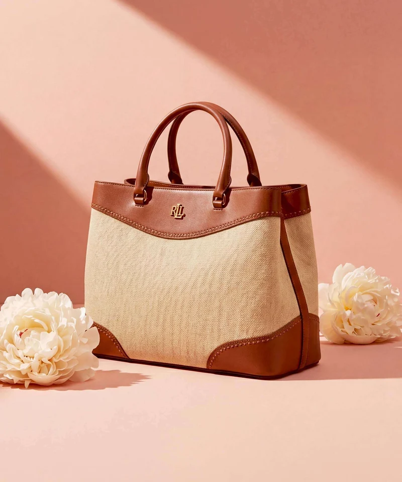 Lauren Ralph Lauren Marcy 36 Bolso de mano dark natural/lauren tan