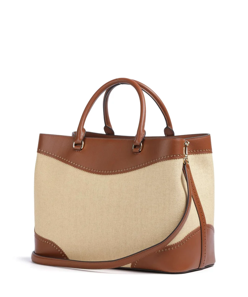 Lauren Ralph Lauren Marcy 36 Bolso de mano dark natural/lauren tan