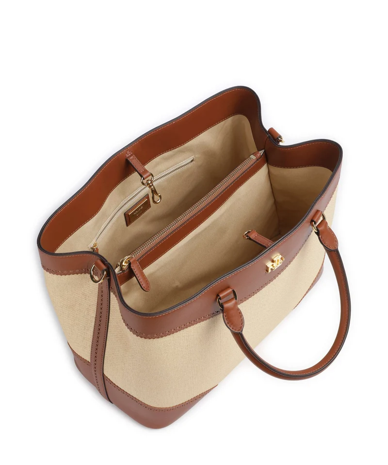 Lauren Ralph Lauren Marcy 36 Bolso de mano dark natural/lauren tan