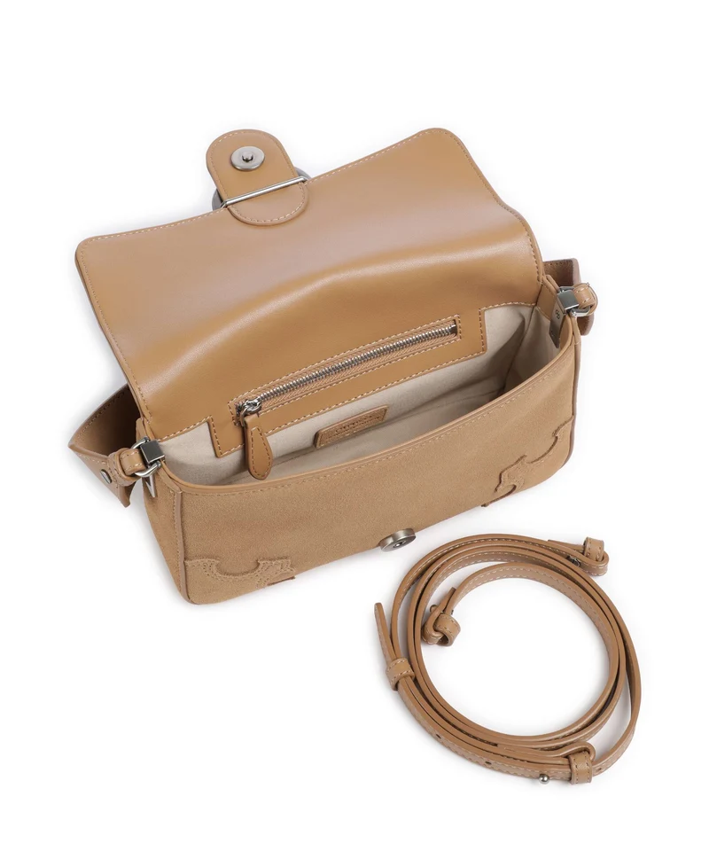 Pinko Love One Mini Slouchy Bandolera beige/scoiattolo/old silver
