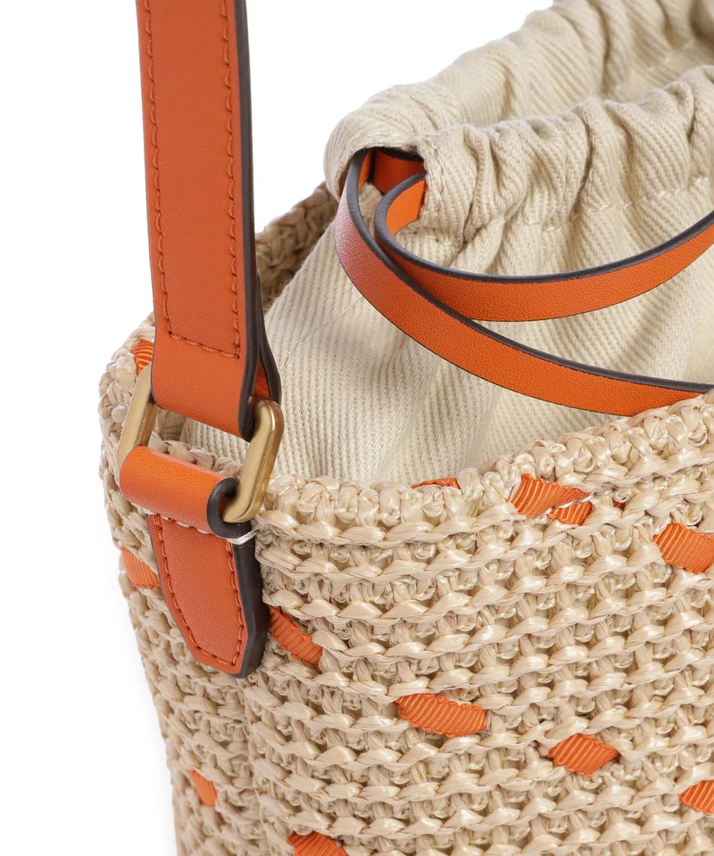 Pinko Bucket bolso de mano paglia/arancio/antique gold