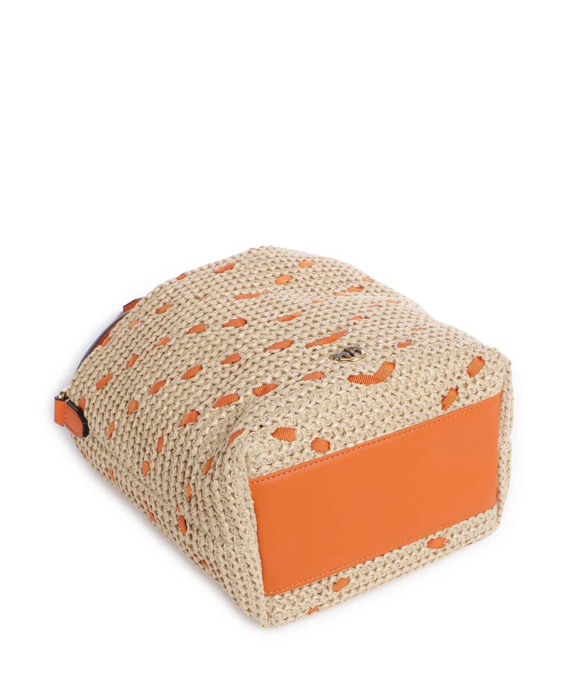 Pinko Bucket bolso de mano paglia/arancio/antique gold