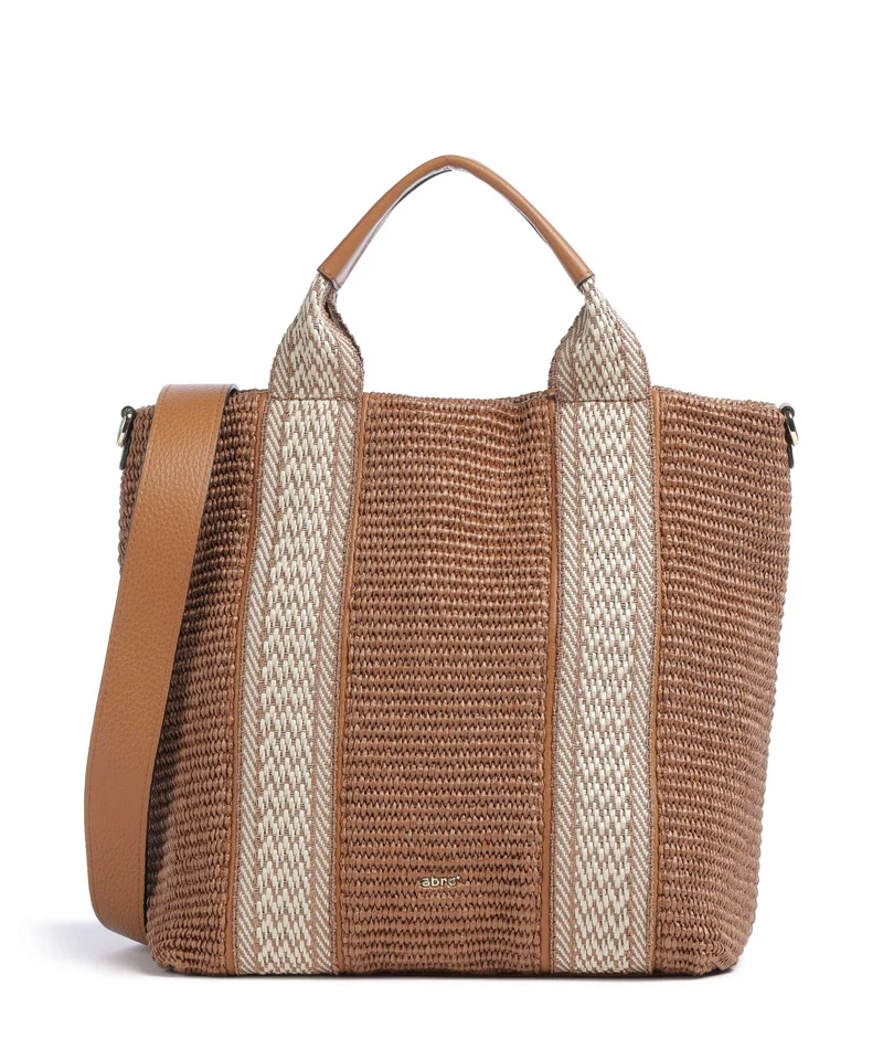 Abro Raffia Kaia Bolso de mano caramel/cognac