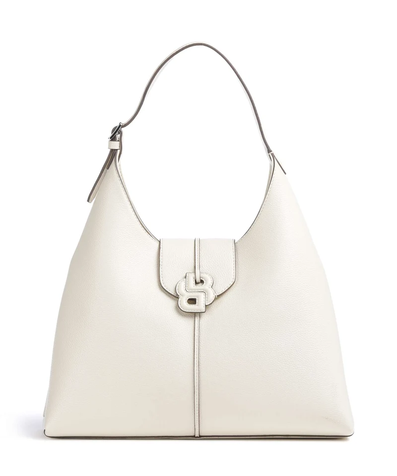 BOSS Anett Big Bolso de hobo open white