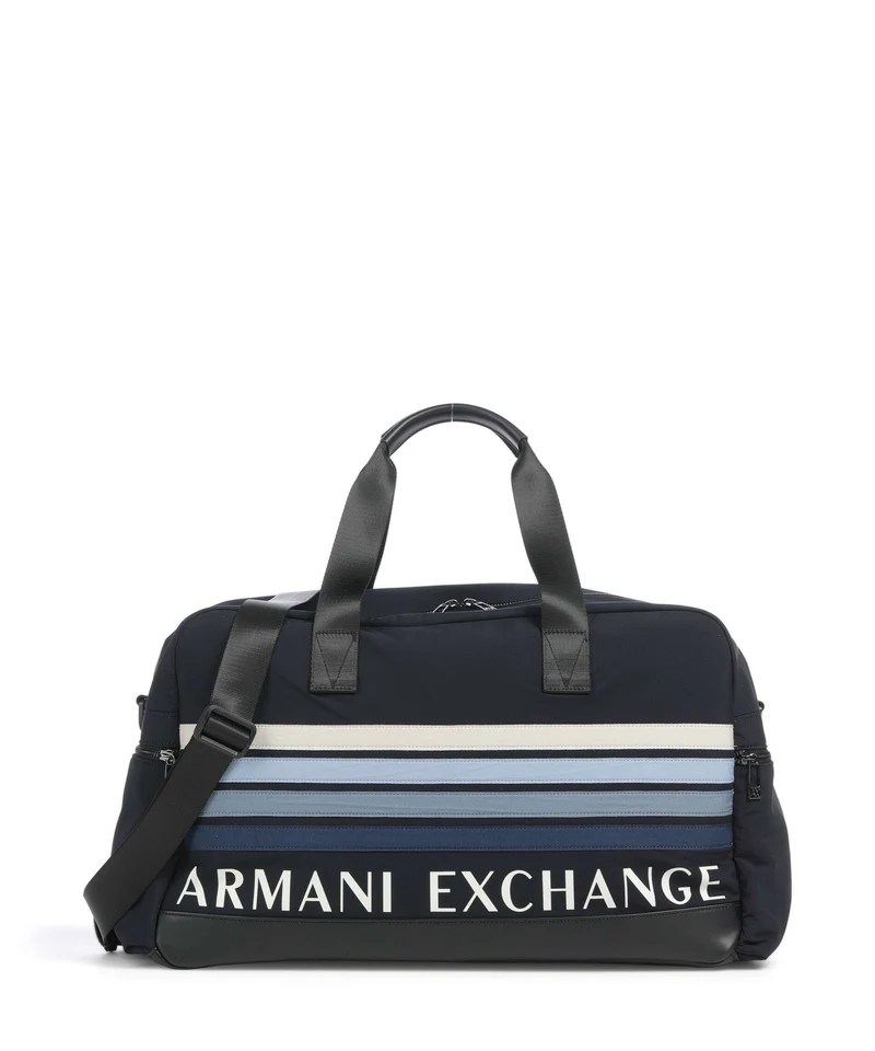 Armani Exchange Refined Sportswear Bolsa de fin de semana deep navy