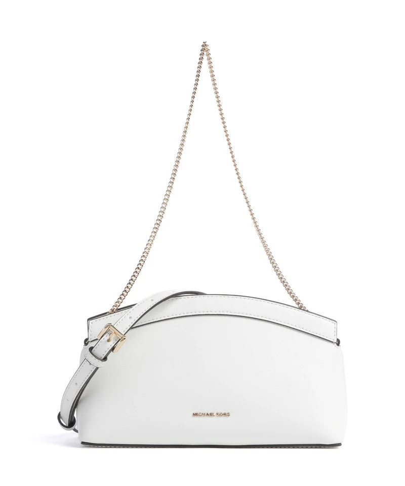 Michael Kors Athena Dome Chain Small Bolso de hombro optic white