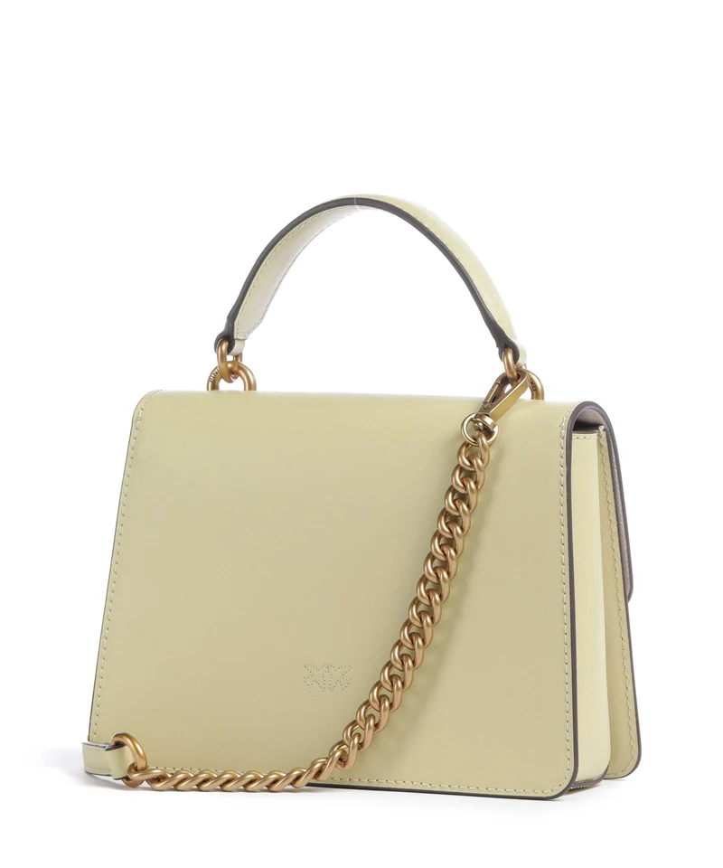 Pinko Love One Mini Bolso de mano giallo vaniglia/antique gold