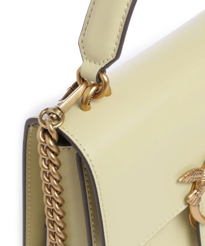 Pinko Love One Mini Bolso de mano giallo vaniglia/antique gold