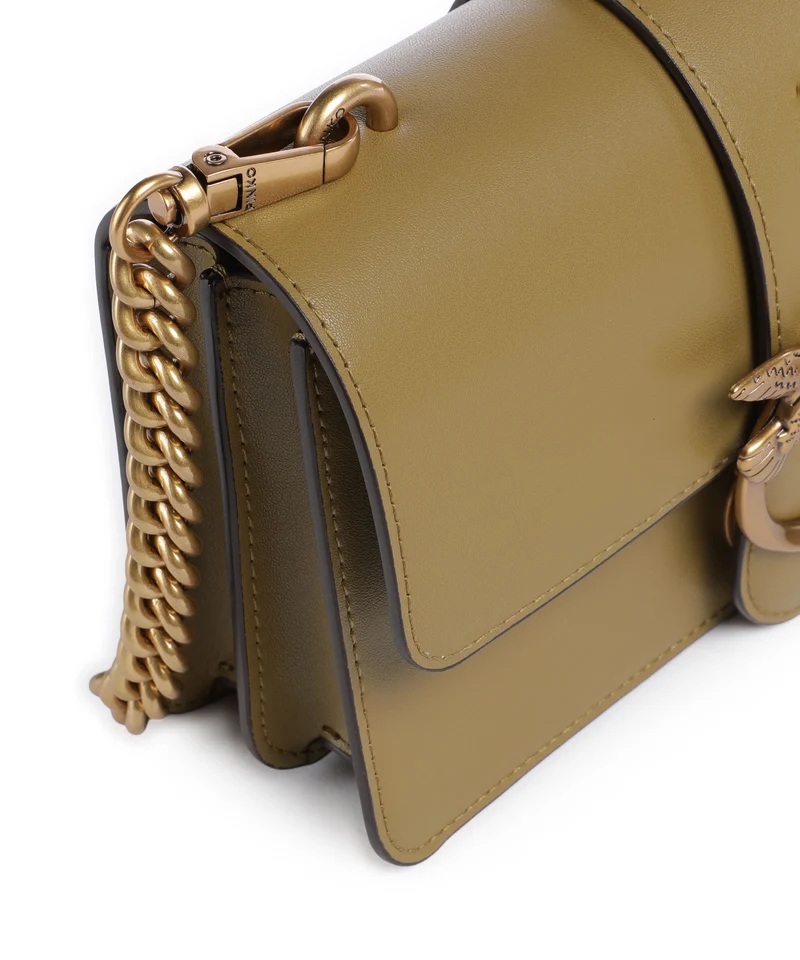 Pinko Love One Mini Bandolera verde canguro/antique gold