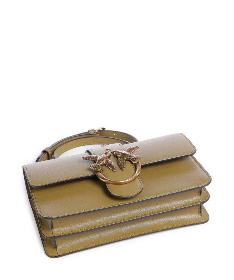 Pinko Love One Mini Bandolera verde canguro/antique gold