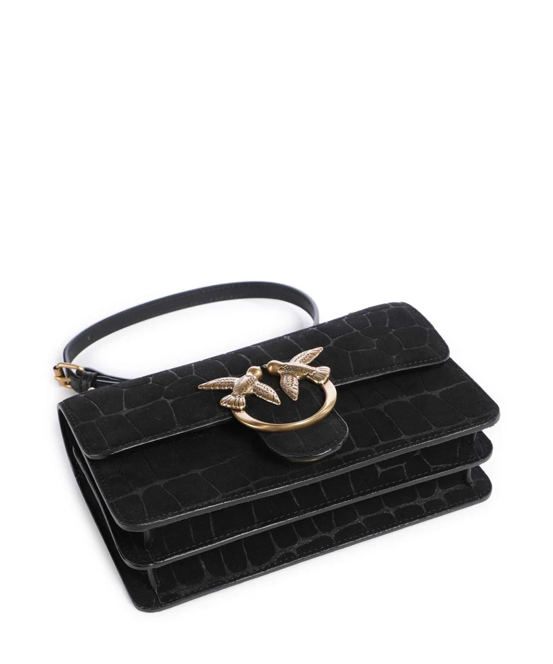 Pinko Love One Mini Bolso de hombro nero/antique gold