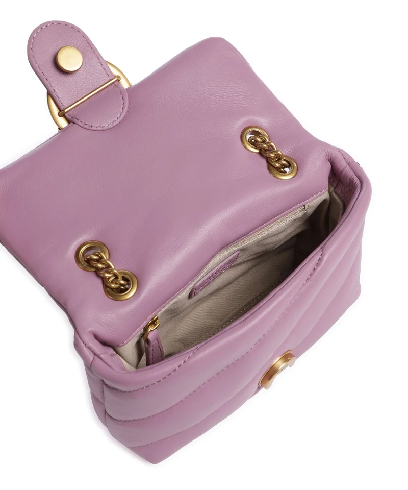 Pinko Love Puff Baby Bolso de hombro lilla/antique gold