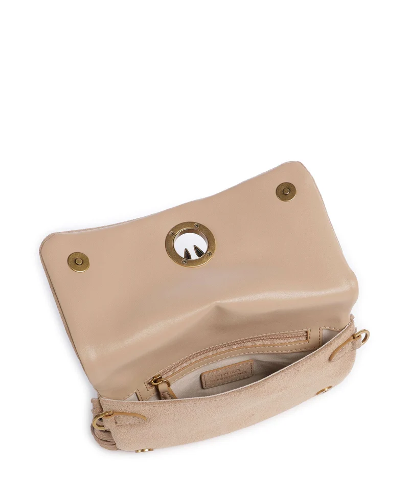 Pinko Love Click Soft Horizontal Mini Bandolera beige/scoiattolo/antique gold