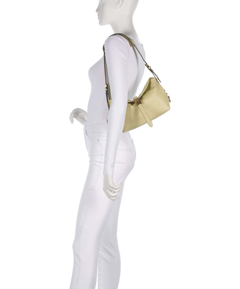 Pinko Saddle Horizontal Mini Bolso de hombro giallo vaniglia/antique gold