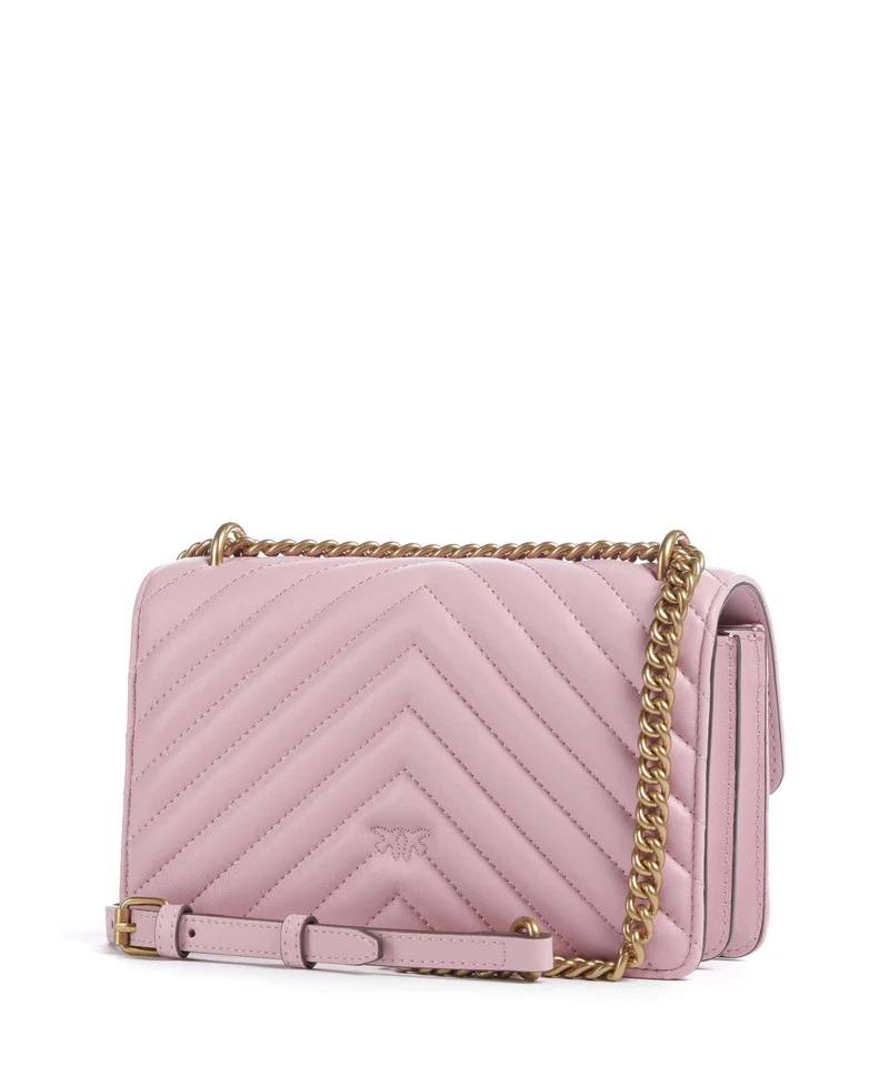 Pinko Love One Mini Bolso de hombro rosa chiaro/antique gold