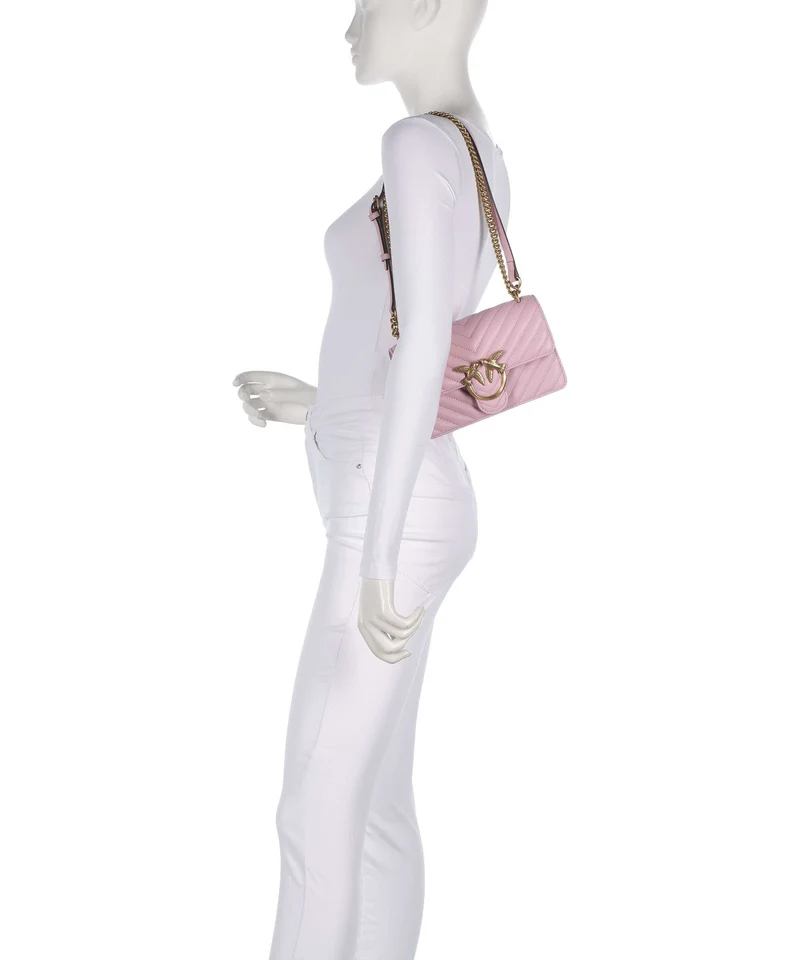 Pinko Love One Mini Bolso de hombro rosa chiaro/antique gold