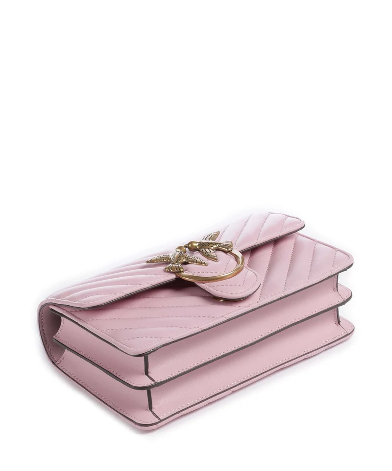 Pinko Love One Mini Bolso de hombro rosa chiaro/antique gold