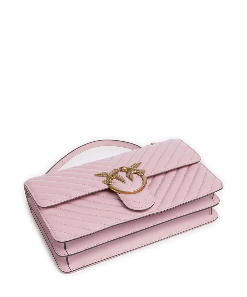 Pinko Love One Classic Bolso de hombro rosa chiaro/antique gold