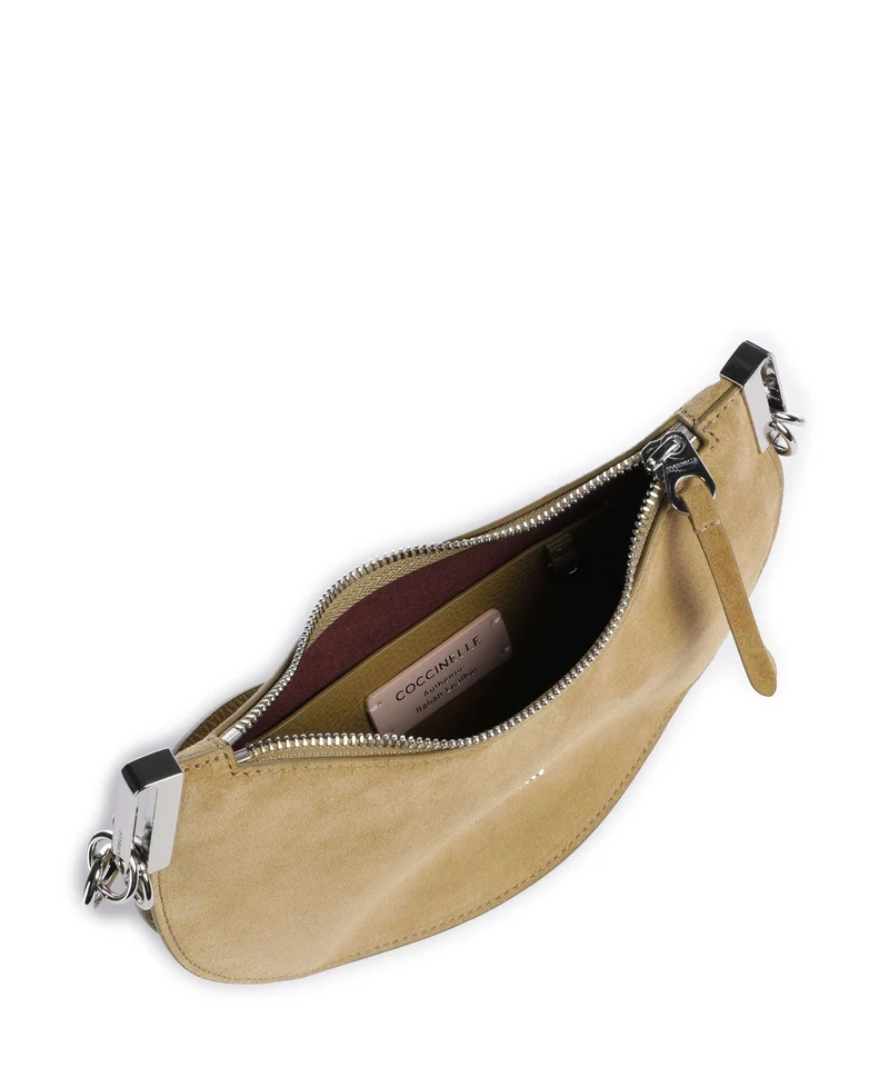 Coccinelle Sunup Suede Bolso de hombro seagrass