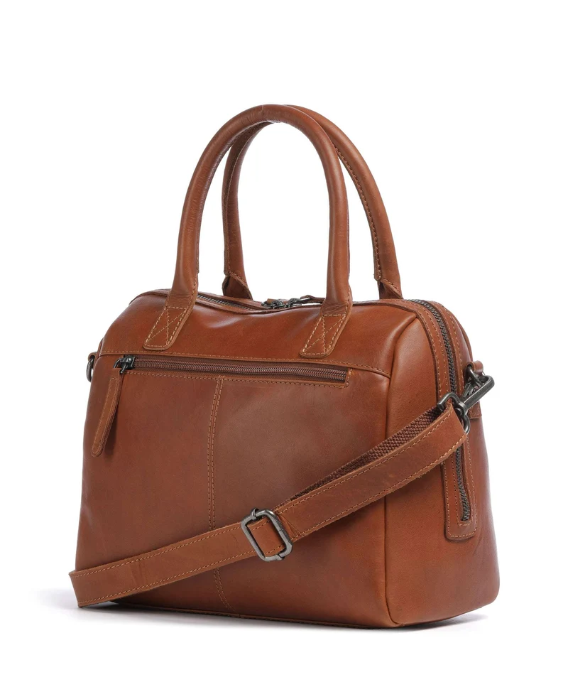 The Chesterfield Brand Wax Pull Up Cow Langton Bolso de mano cognac