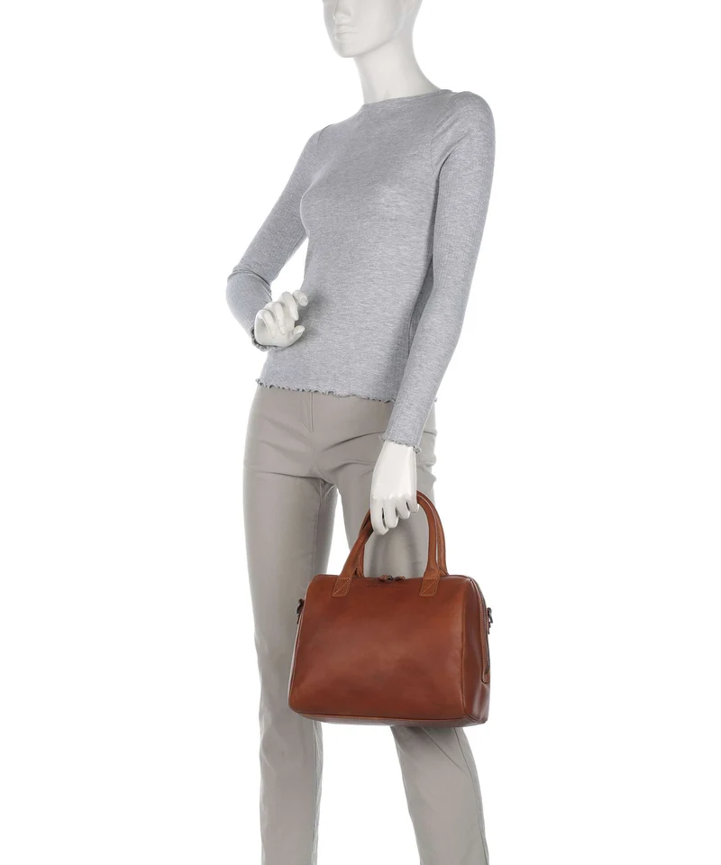 The Chesterfield Brand Wax Pull Up Cow Langton Bolso de mano cognac