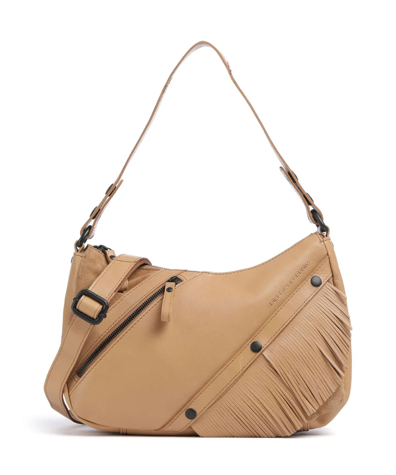 Spikes & Sparrow Suede Mix Jadeline Bolso de hombro camel