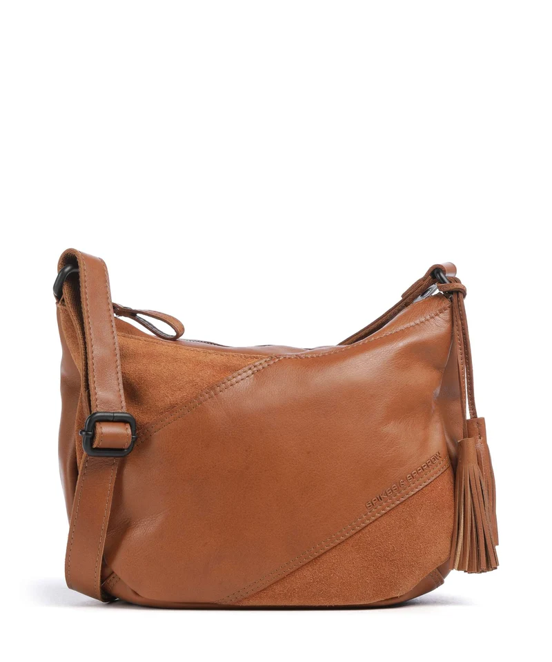 Spikes & Sparrow Suede Mix Lorain Bandolera brandy