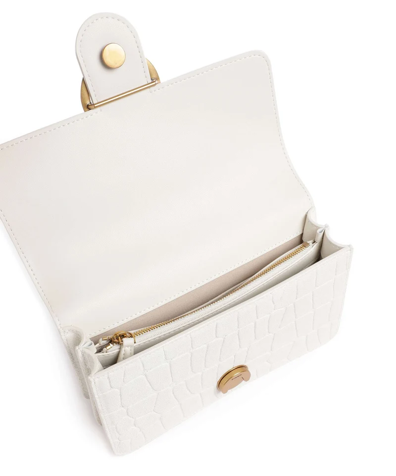 Pinko Love One Mini Bolso de hombro bianco nembo/antique gold