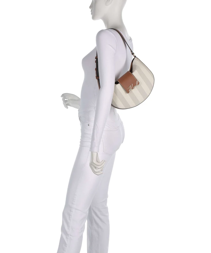 Karl Lagerfeld K/Signature Bolso de hombro natural canvas/tan
